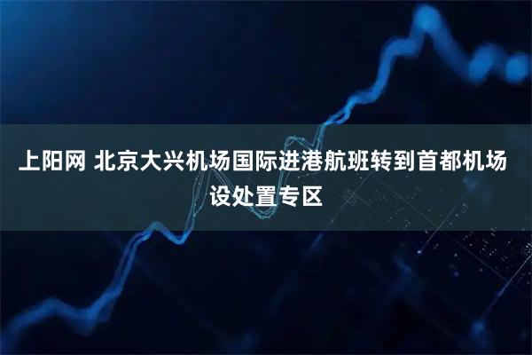上阳网 北京大兴机场国际进港航班转到首都机场 设处置专区